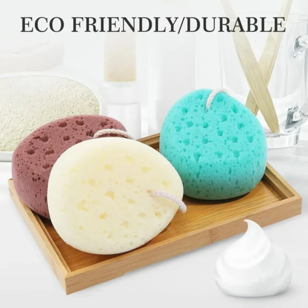 Bath Sponge, Sponge Loofah Body Scrubber, Shower Pouf Cleaning Loofahs Sponge
