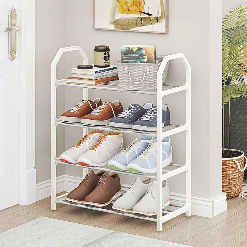 Premium Leisure Style 4-Layer Shoe Rack – Metal Rod Space-Saving Organizer for All Shoe Types, Home Storage (Random Color-Pack of 1) - Buy Online at Alikart