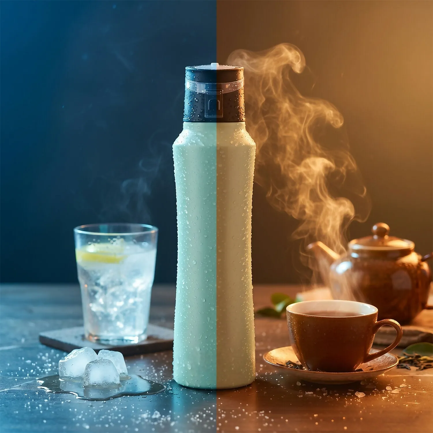 Stainless Steel Water Bottle – Keeps Hot & Cold Beverages Fresh - Detailed Feature View 5