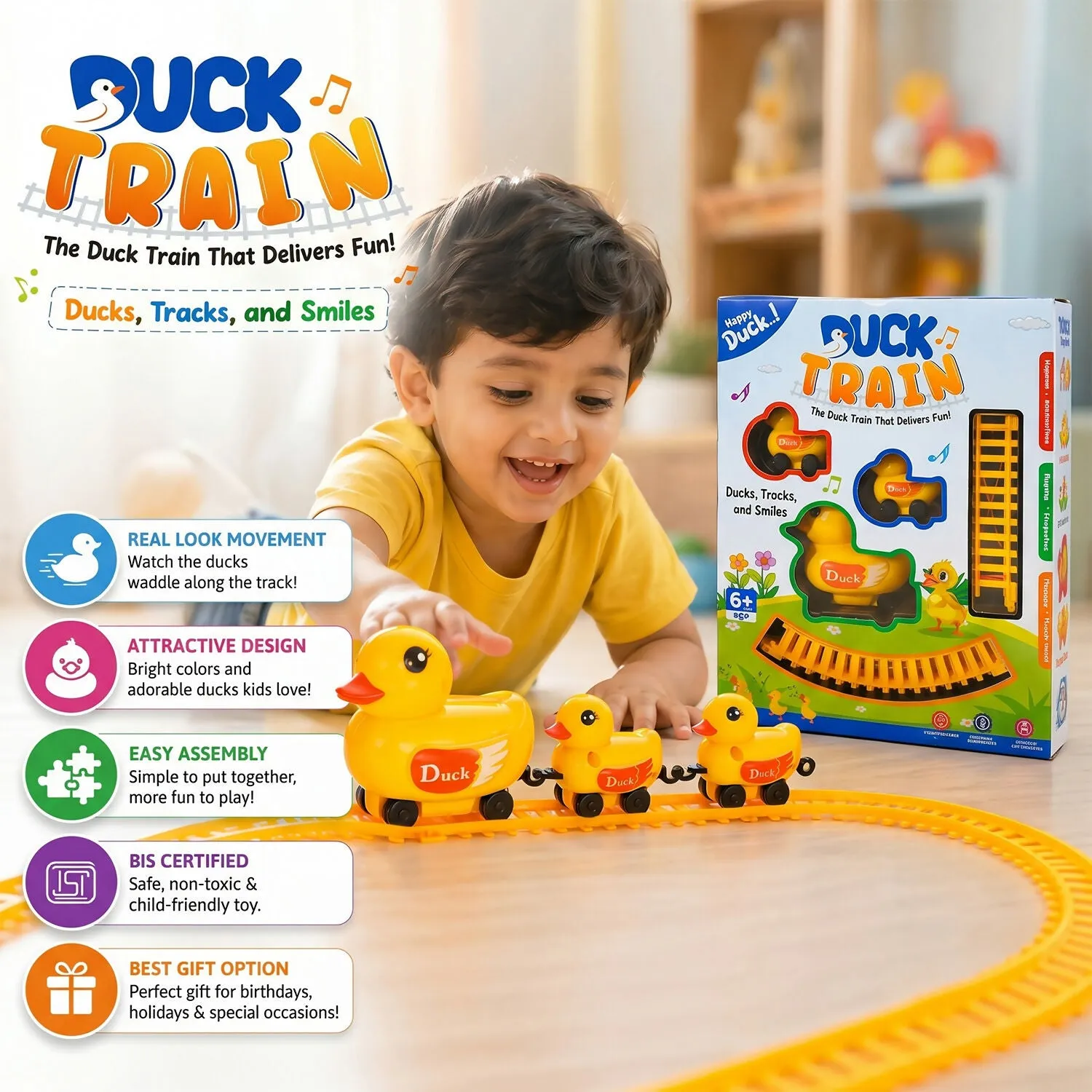Premium Kids Electric Toy Train Set – Lights, Music & Easy Assembly - Buy Online at Alikart