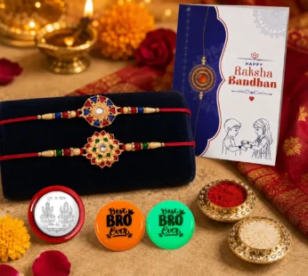 Rakhi Set for Brother – Raksha Bandhan Gift Hamper with Roli Chawal