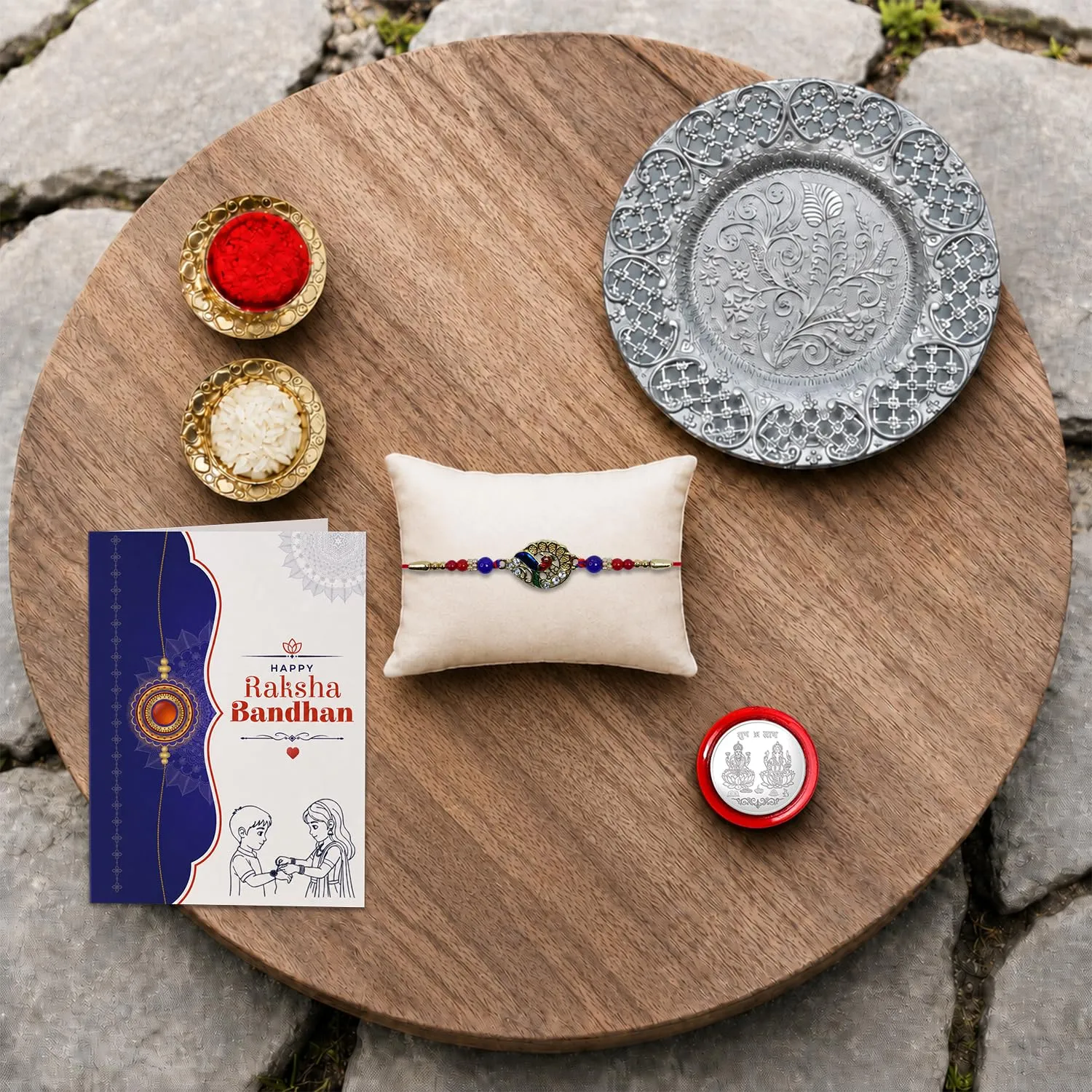 Premium Rakhi Combo with Pooja Thali – Festive Raksha Bandhan Gift - Buy Online at Alikart
