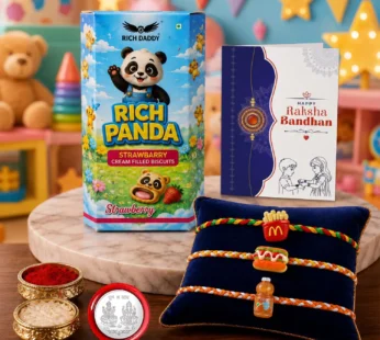 Rakhi for Brother & Bhaiya with Biscuit 60gm – Rakshabandhan Gift Set, Pack of 7