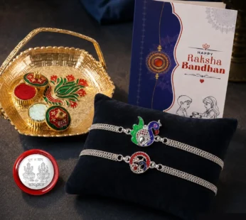 Raksha Bandhan Combo – Bracelet Rakhi & Pooja Thali Set