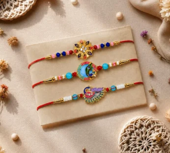 Rakhi for Brother with Kalash Pooja Thali – Rakshabandhan Gift Set, Pack of 7