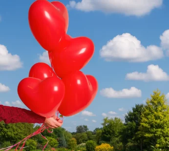 Heart Shaped Balloons – Multicolor Party Decor Set | Play & Move