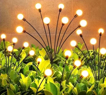 Solar Firework Lights for Garden – 8 LED Bulbs on Flexible Stems Warm White ( Set of 2 Pcs)