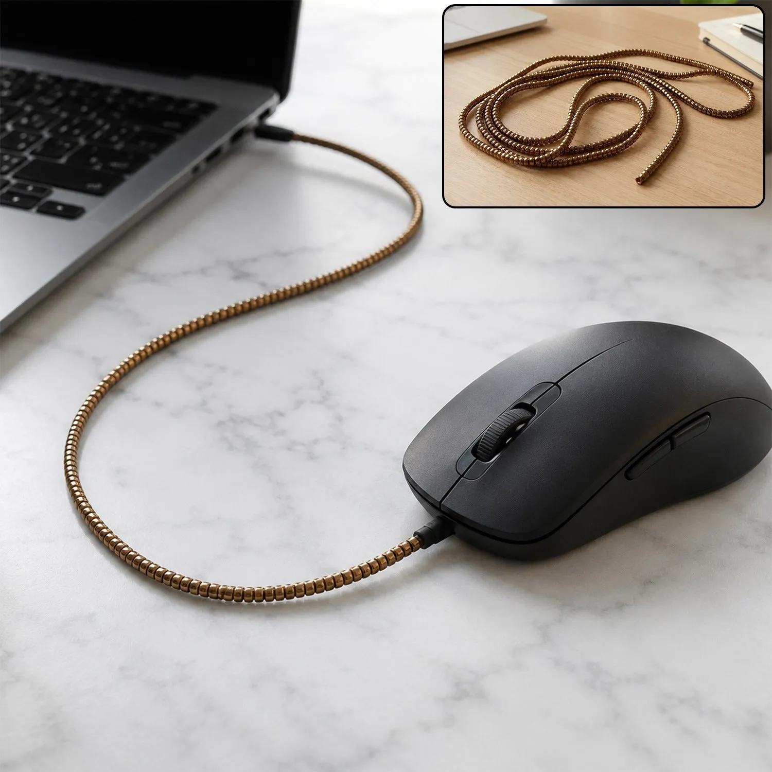Premium Spiral Cable Protector Sleeve for Mouse Cable, Flexible Cord Saver Wrap (1 Pc) - Buy Online at Alikart
