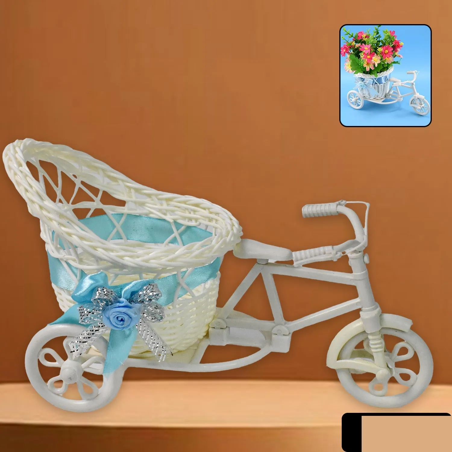 Bicycle Flower Pot Stand – Unique Plastic Home Decor Accent