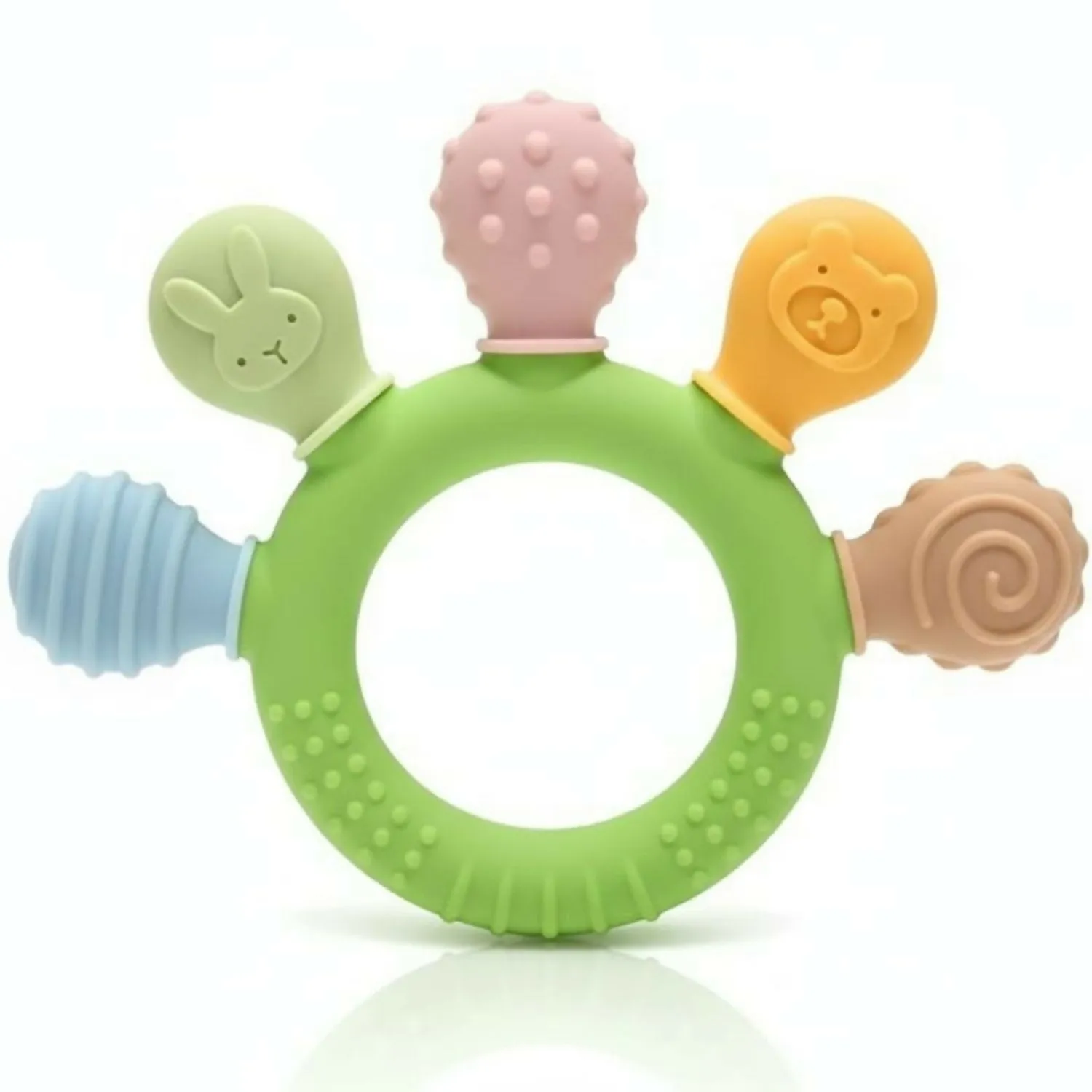 Silicone Baby Teether Hand – Multi-Texture Soothing Relief - Detailed Feature View 3