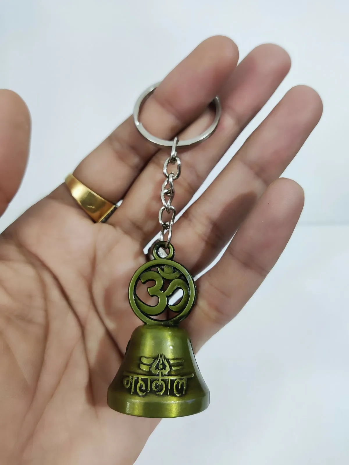 Om Symbol Metal Keychain for Car & Bike Keys Mahakal Metal Keychain - Detailed Feature View 8