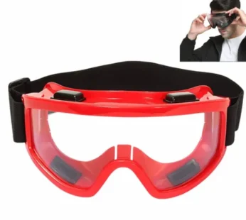 Adult Motorbike & Motocross Goggles – Transparent Racing Goggles for ATV/Dirt Bikes with Adjustable Strap (Pack of 1)