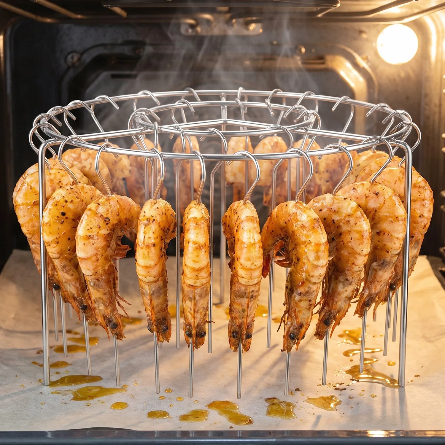 Air Fryer Skewer Stand Stainless Steel BBQ Kebab Rack Holder (1 Set) - Detailed Feature View 8
