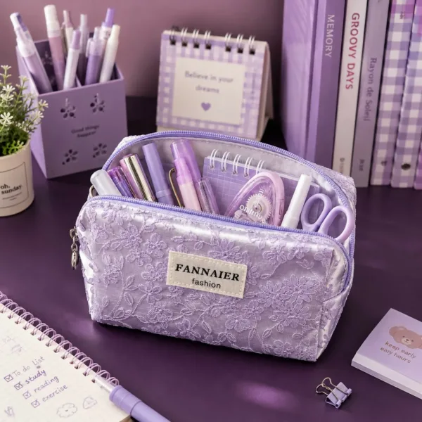 Multipurpose Makeup & Stationery Organizer Pouch – Stylish & Compact