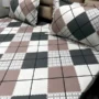 Premium Contemporary Block Style Bedsheet – Neutral Palette with Pillow Covers – Double Size - Buy Online at Alikart