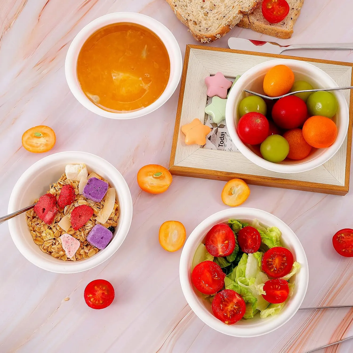 Compostable Bagasse Bowl – 180 ml Eco-Friendly Round Serving - Detailed Feature View 5