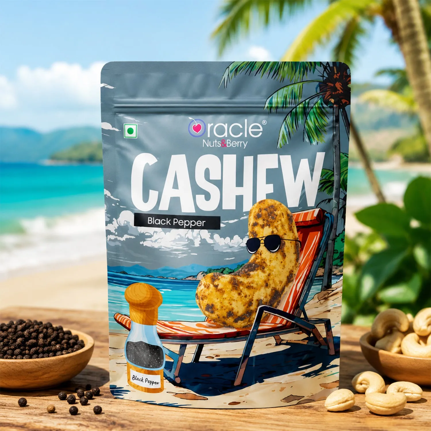 Premium Black Pepper Cashews – Spicy Roasted Kaju Snack 200g for Gourmet Indulgence - Buy Online at Alikart