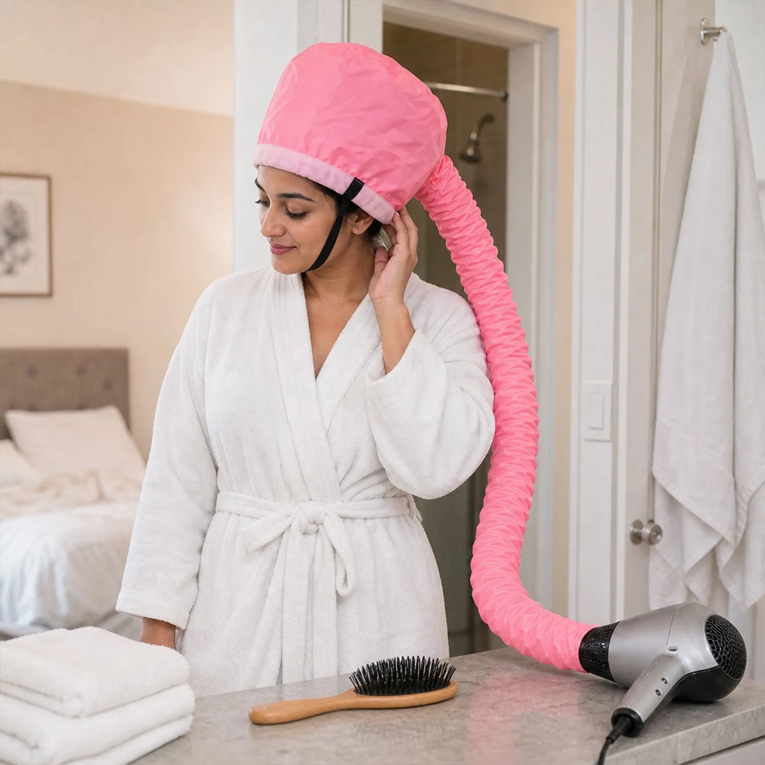 Soft Bonnet Hair Dryer Attachment – Hands-Free Styling & Deep Conditioning - Detailed Feature View 2