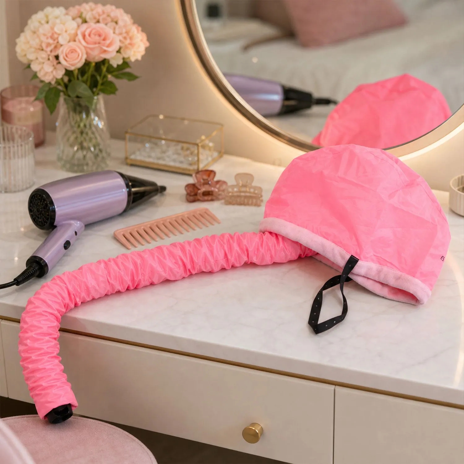 Soft Bonnet Hair Dryer Attachment – Hands-Free Styling & Deep Conditioning - Detailed Feature View 7