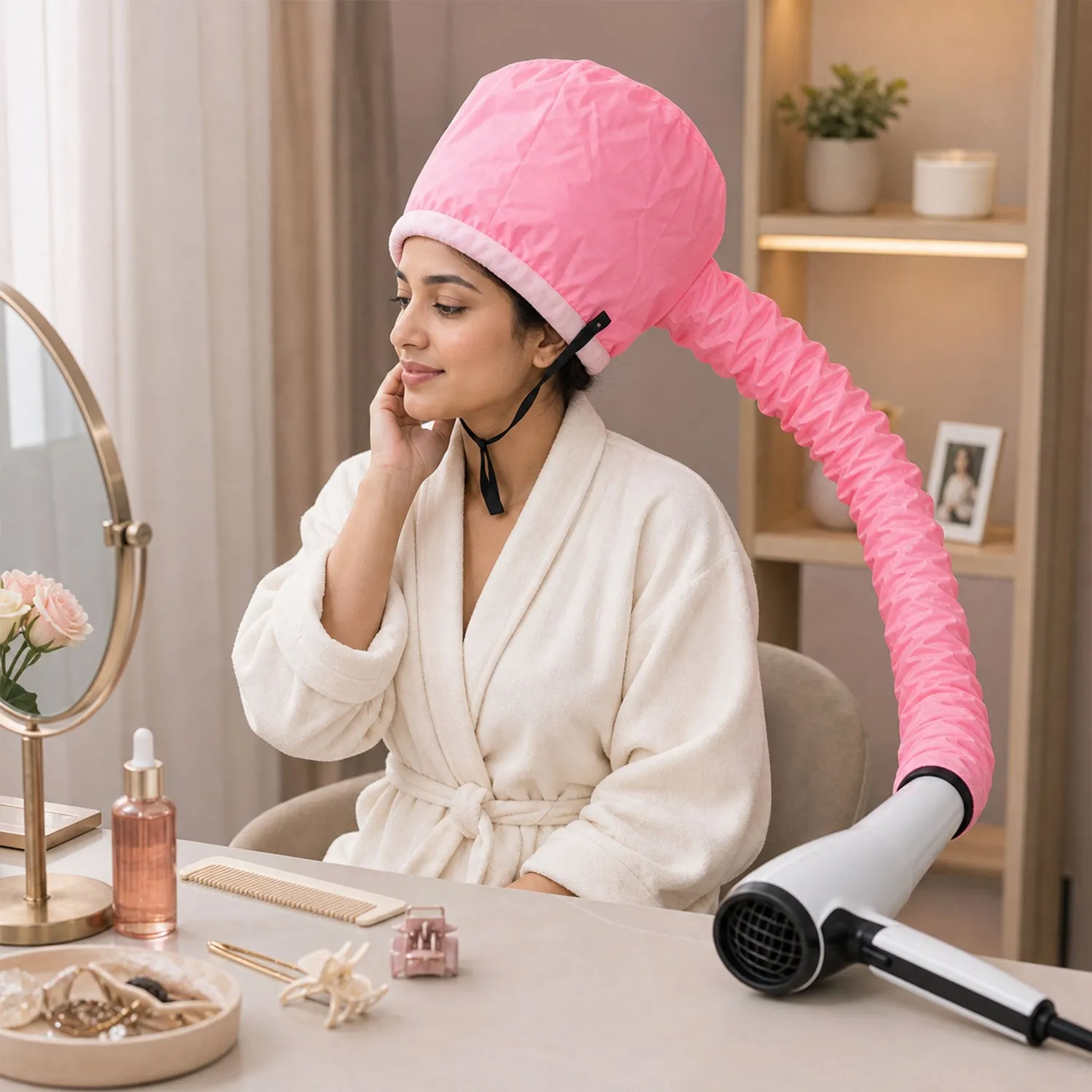 Soft Bonnet Hair Dryer Attachment – Hands-Free Styling & Deep Conditioning - Detailed Feature View 4