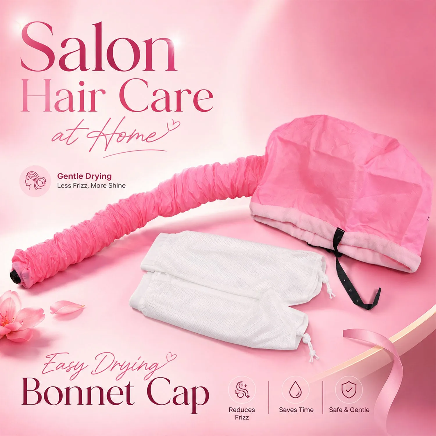 Soft Bonnet Hair Dryer Attachment – Hands-Free Styling & Deep Conditioning - Detailed Feature View 6