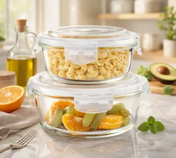 Borosilicate Food Containers (Pack of 2 – 400ml & 620ml)