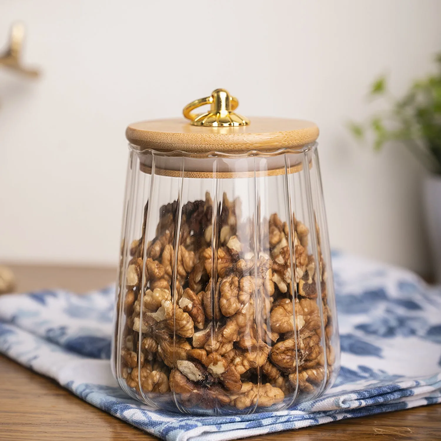 Premium Borosilicate Glass Jar - 500Ml, Glass Texture - Buy Online at Alikart