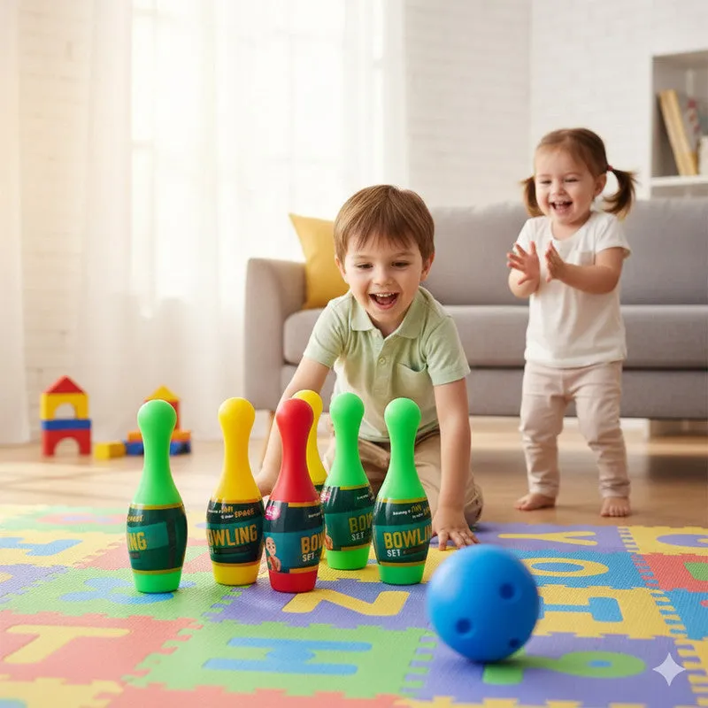 Kids Bowling Play Set – Lightweight Indoor Game with Pins & Balls - Detailed Feature View 1