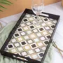 Premium Brown Rectangular Tray with Handle - Buy Online at Alikart