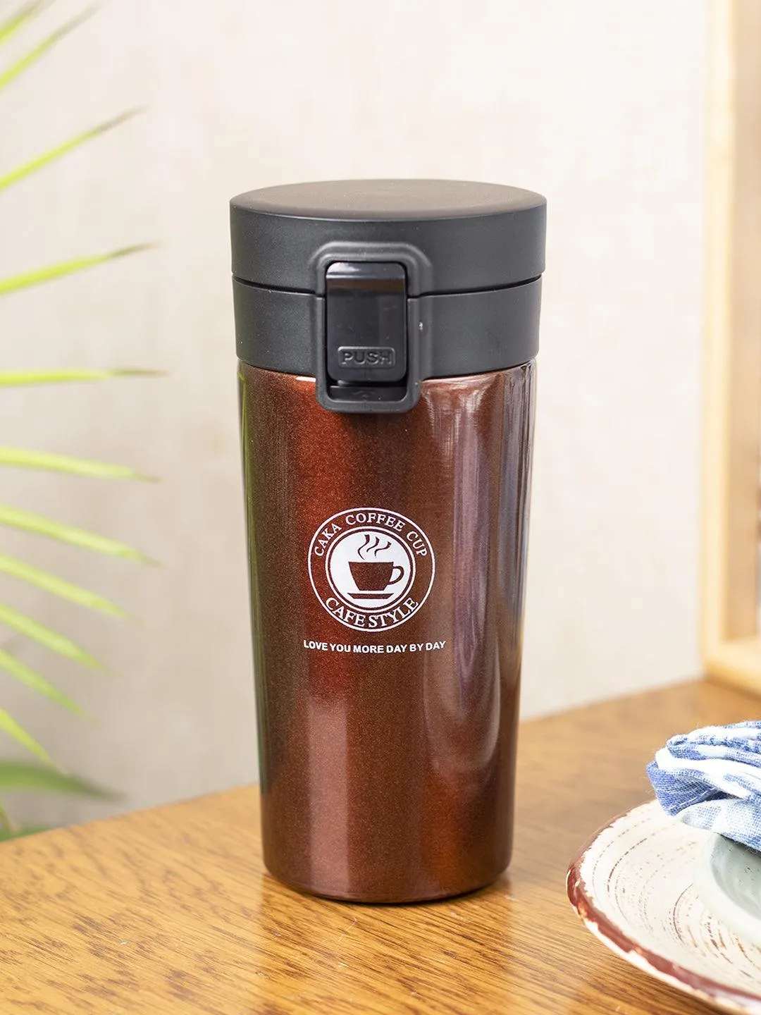 Premium Brown Travel Mug 350Ml - Buy Online at Alikart
