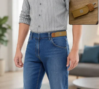 Buckle Less Elastic Belt Invisible Stretch Waist Belt No Bulge Lazy (1 Pc)