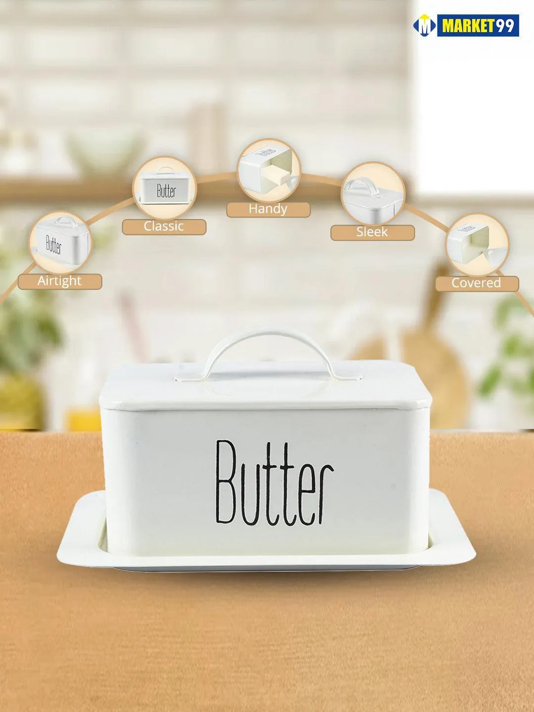 Butter Dish Box with Lid - Detailed Feature View 1