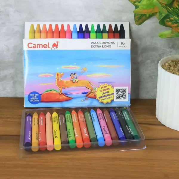 Wax Crayons Extra Long – 16 Bright Shades for Smooth Colouring