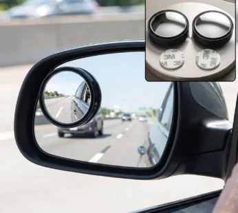 Round Blind Spot Mirror Wide Angle Rear View for Car 360 Degree (2 Pc Set)