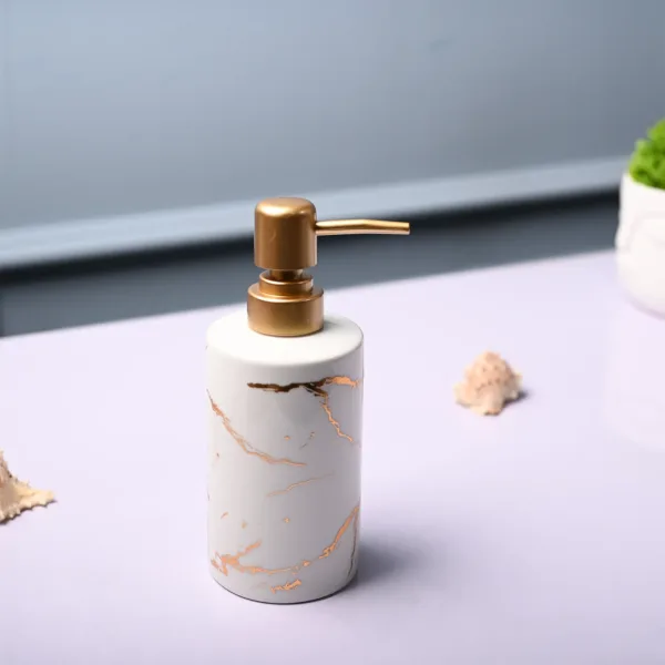 Ceramic Off White Soap Dispenser – Static Glossy Finish