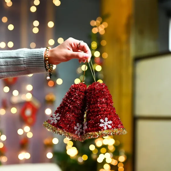 Christmas Decoration Bell Set Of 2 – Red, X-Mas Hanging