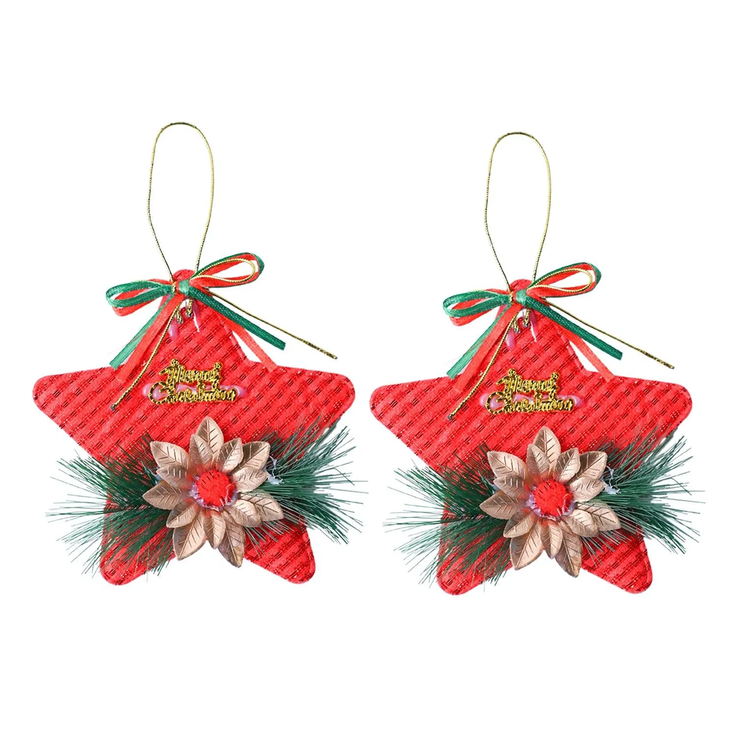Christmas Decoration Star (Red & Set Of 2) - Detailed Feature View 1