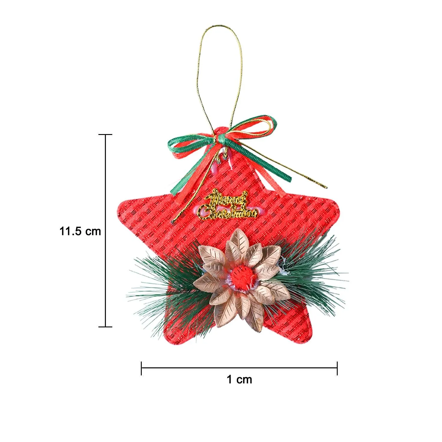 Christmas Decoration Star (Red & Set Of 2) - Detailed Feature View 6