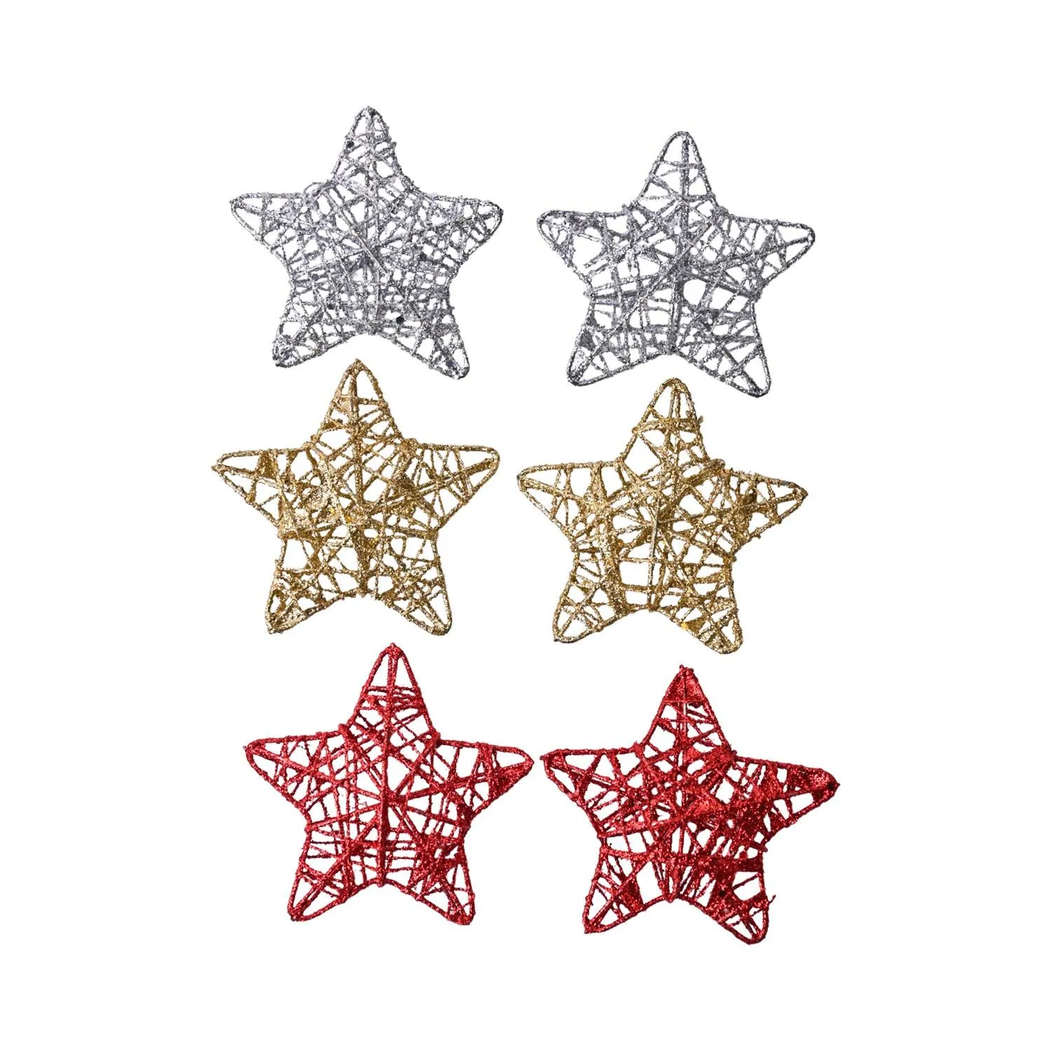 Christmas Decoration (White & Golden, Set Of 6 Pcs) - Detailed Feature View 2