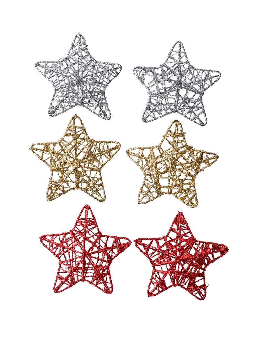 Christmas Decoration (White & Golden, Set Of 6 Pcs) - Detailed Feature View 8