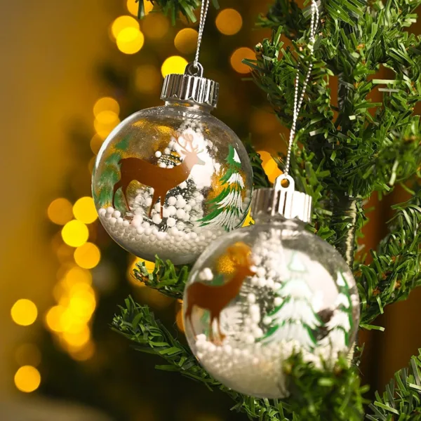 Christmas Hanging Balls Set Of 2 Pcs (Assorted)