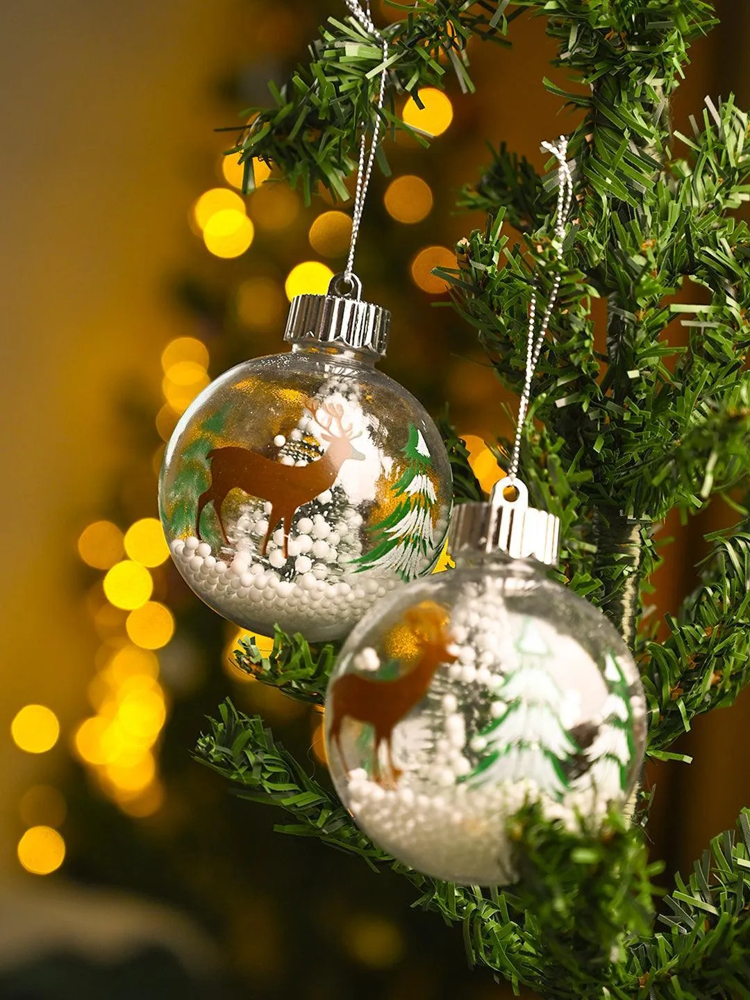 Christmas Hanging Balls Set Of 2 Pcs (Assorted) - Detailed Feature View 5