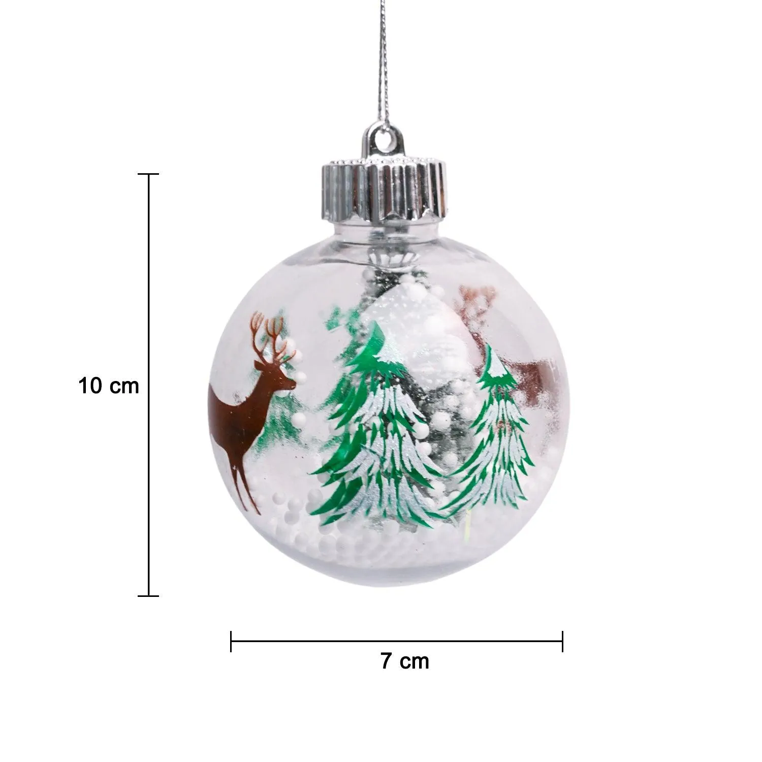 Christmas Hanging Balls Set Of 2 Pcs (Assorted) - Detailed Feature View 6