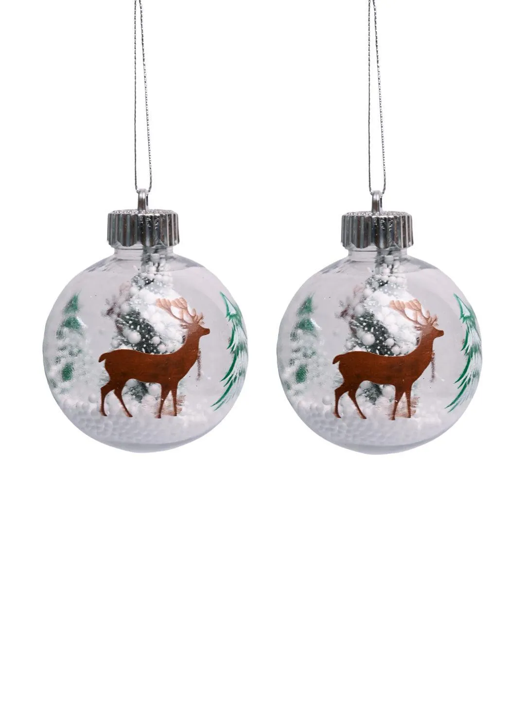 Christmas Hanging Balls Set Of 2 Pcs (Assorted) - Detailed Feature View 7