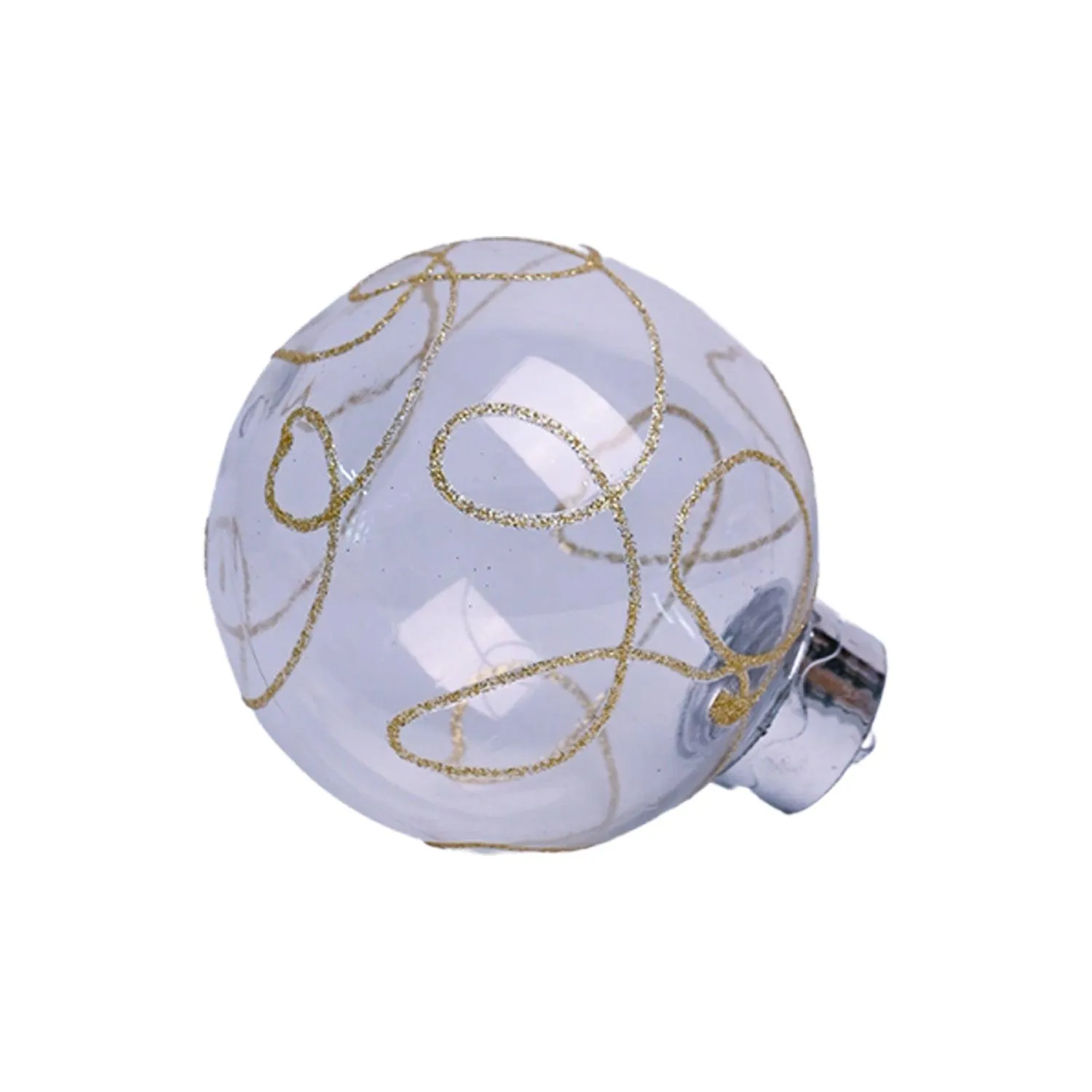 Christmas Hanging Balls Set Of 2 Pcs (Transparent, Assorted) - Detailed Feature View 3