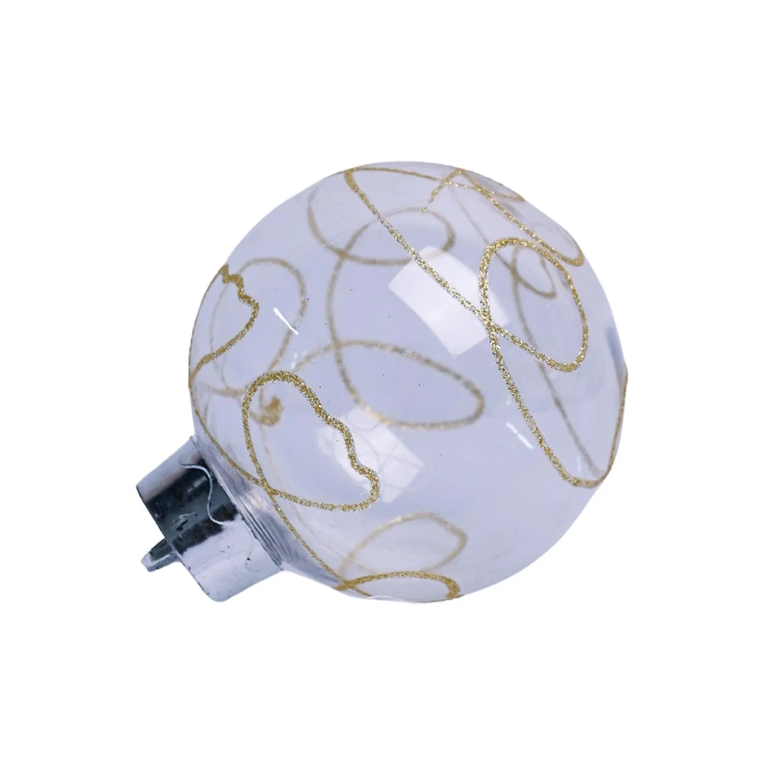 Christmas Hanging Balls Set Of 2 Pcs (Transparent, Assorted) - Detailed Feature View 4