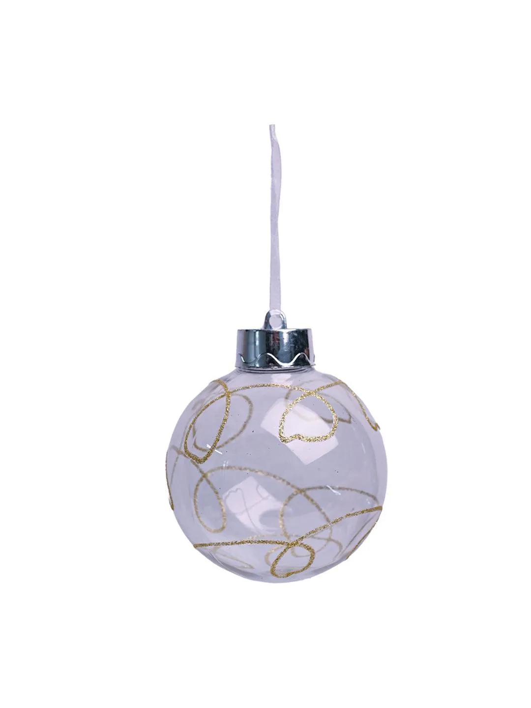 Christmas Hanging Balls Set Of 2 Pcs (Transparent, Assorted) - Detailed Feature View 8