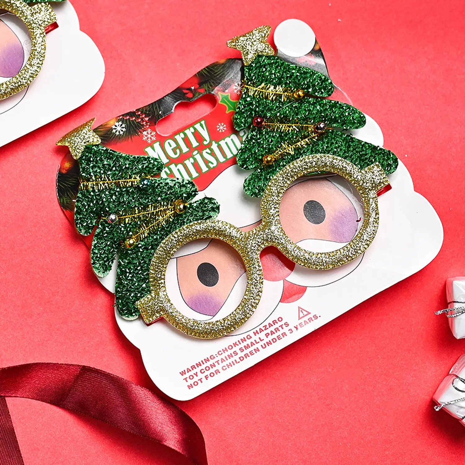 Christmas Party Spectacles Set Of 2 - Green, Party Accessories - Detailed Feature View 2