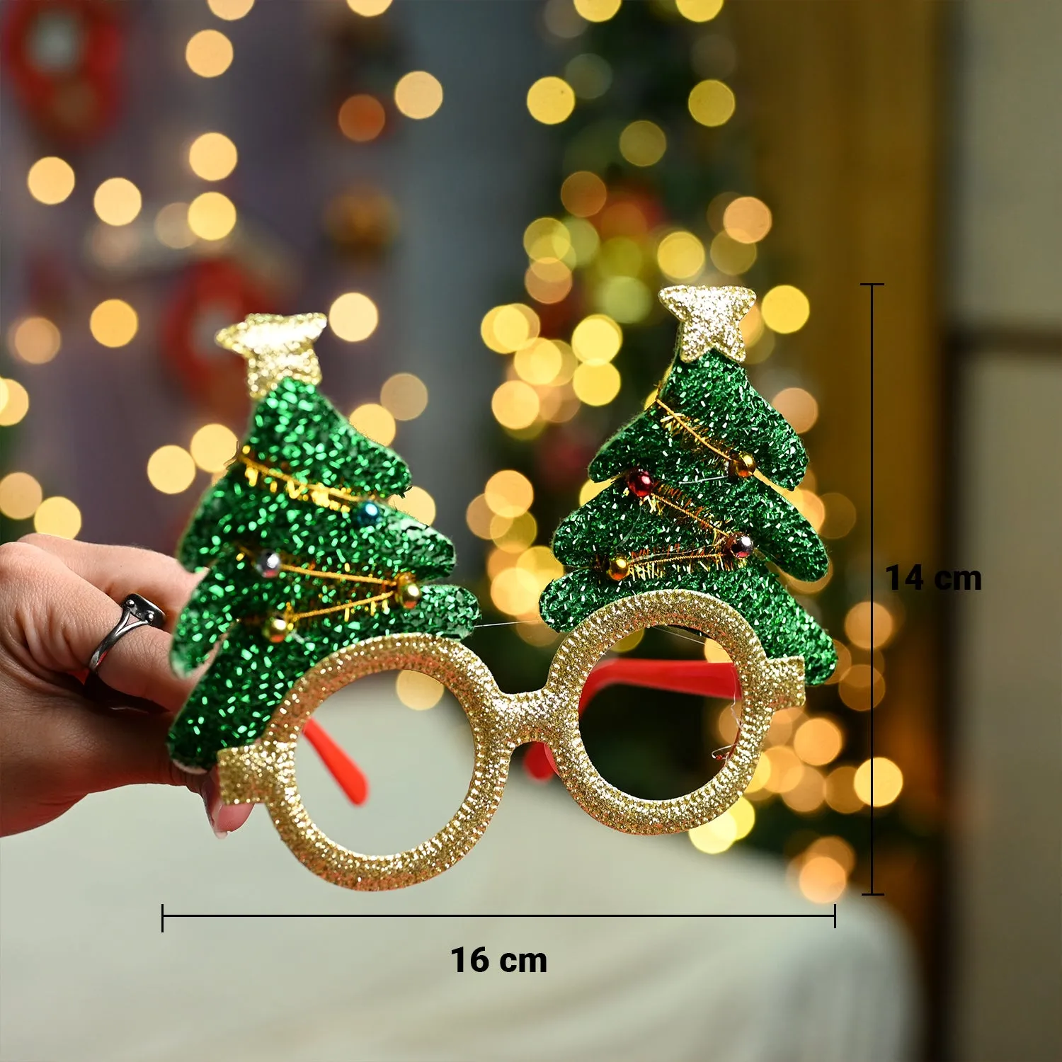 Christmas Party Spectacles Set Of 2 - Green, Party Accessories - Detailed Feature View 3