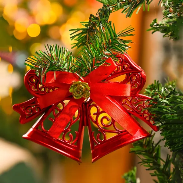Christmas Tree Hanging Bell (Red, Set Of 2)